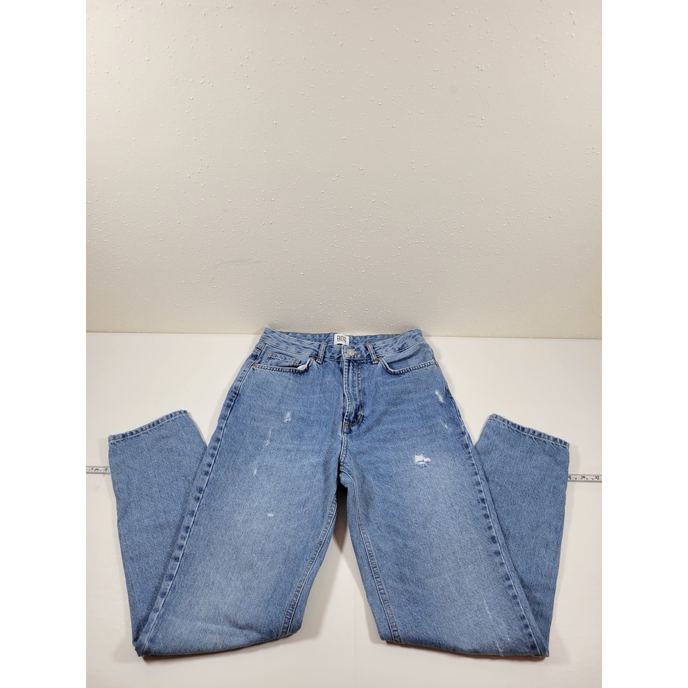 BDG Mom High-Rise Jeans Womens 28 Blue Excellent Distressed 100% Cotton‎